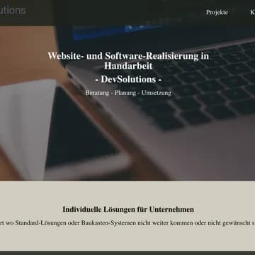 A screenshot of the current website